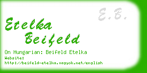 etelka beifeld business card